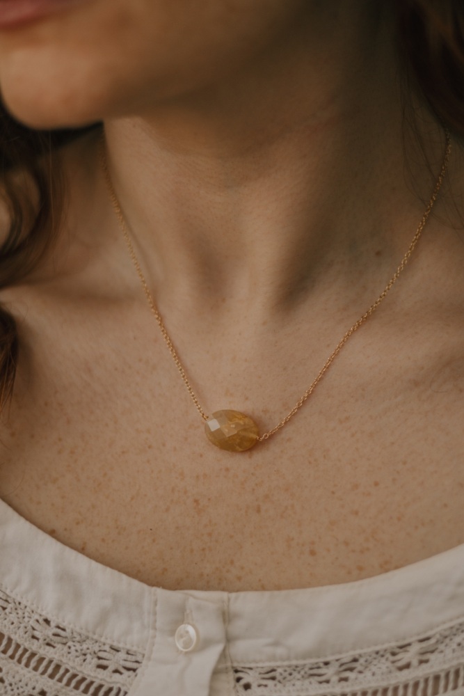Orange Agate Statement Pendant Necklace