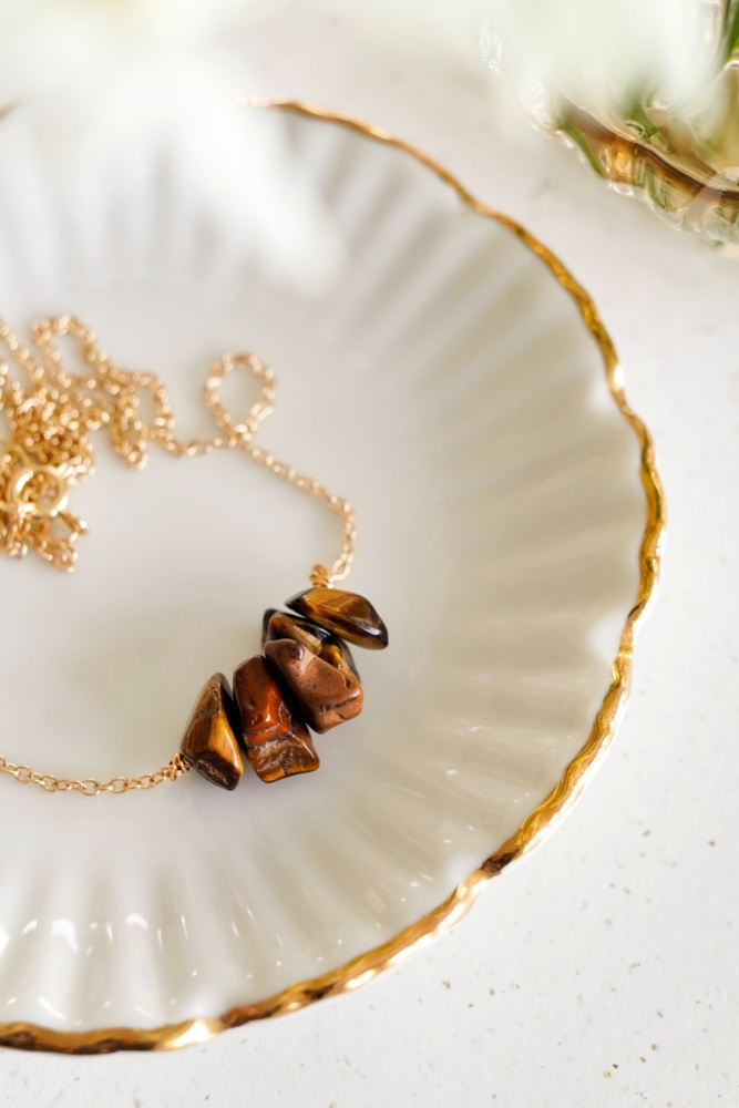 Tigers Eye Pendant Necklace