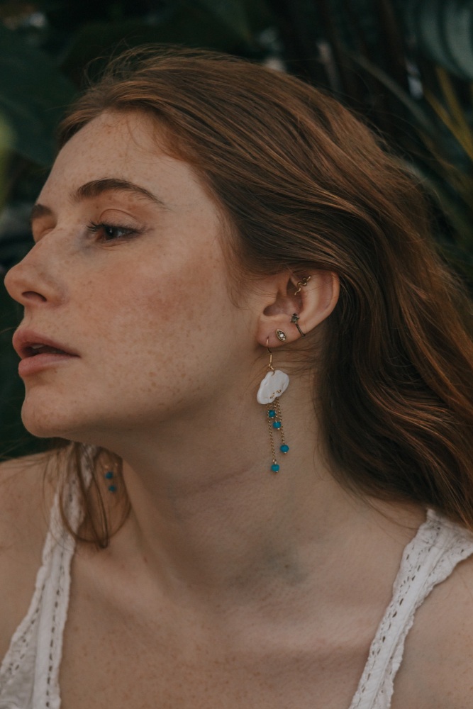 Mother of Pearl Cloud Earrings