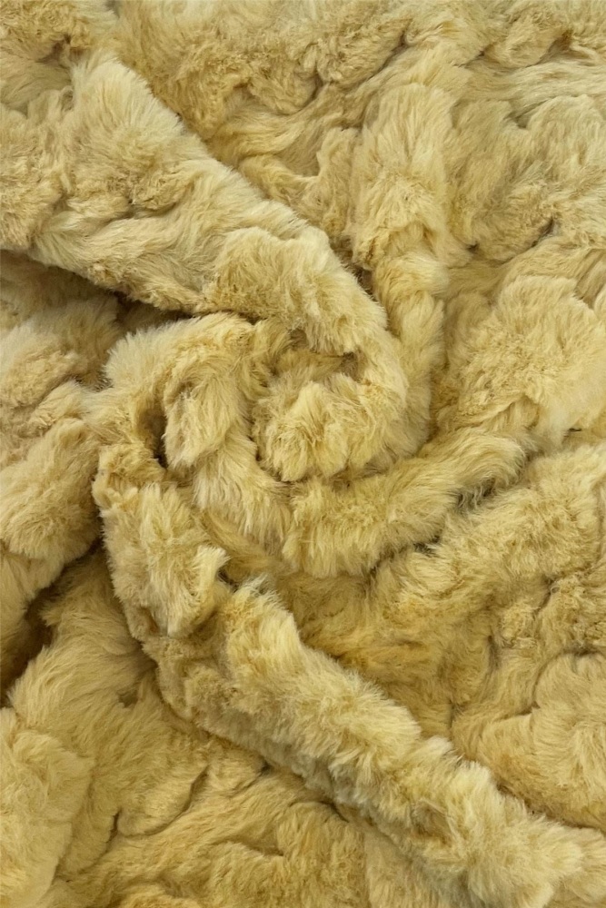 Mustard Faux Fur Fluffy Viscose Snood