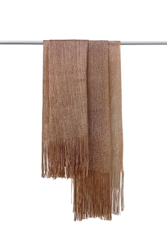 Bronze Viscose Metallic Wrap Scarf