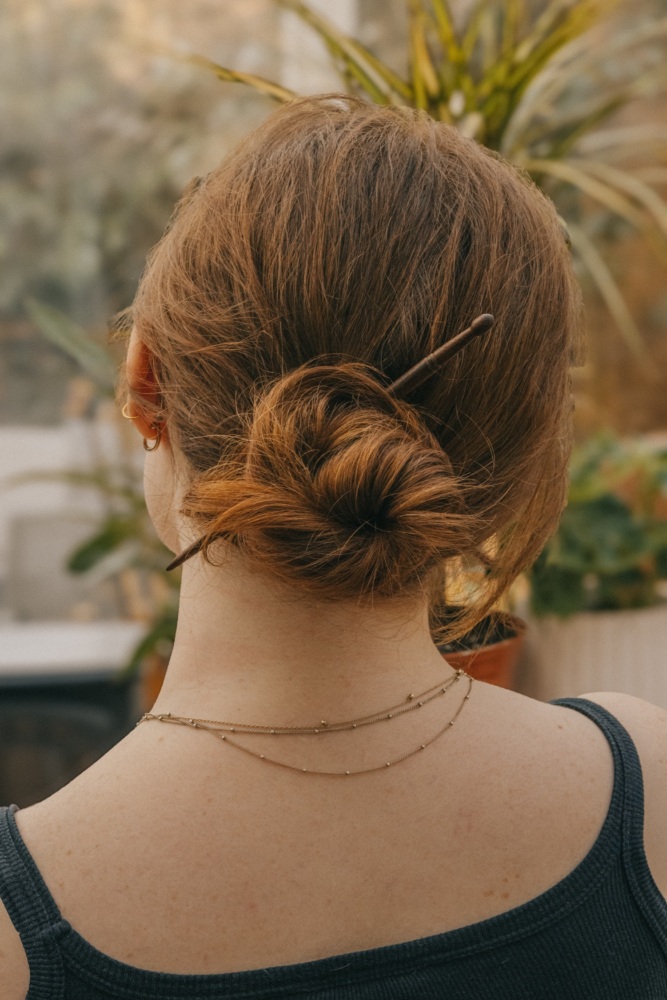 Single Light Wooden Hair Pin