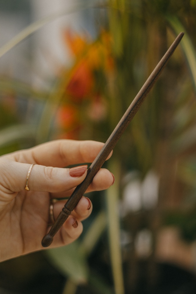 Single Light Wooden Hair Pin