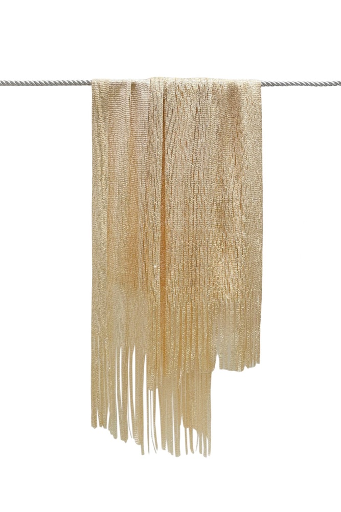 Gold Mesh Viscose Metallic Wrap Shawl