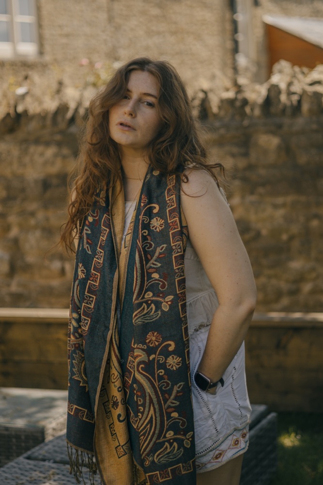 Deep Teal Vintage Paisley Tassel Pashmina Scarf