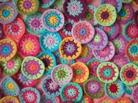 crocheted circles
