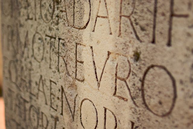 latin on a stone