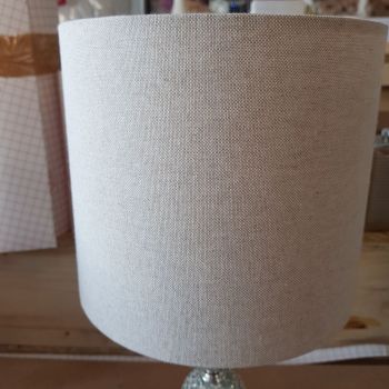 Plain Linen Natural Lampshade 20cm