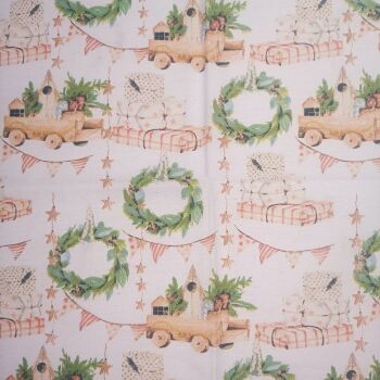 Christmas Themed Fabric - Cotton Rich Panama
