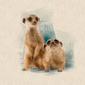 Meercats Panel Fabric