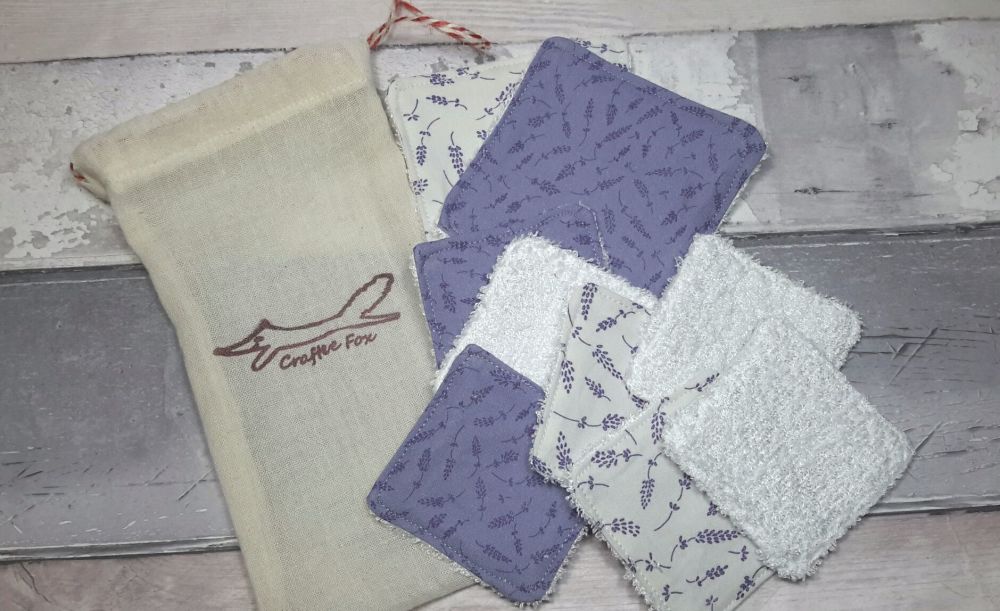 5 Lavender design cosmetic pads