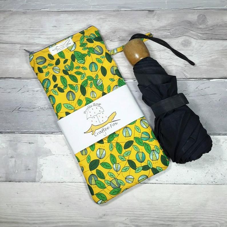 Yellow Vine Brolly Bag