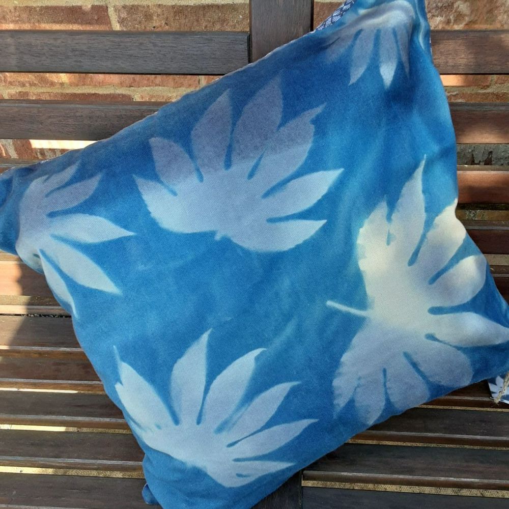 Cyanotype cushion cover