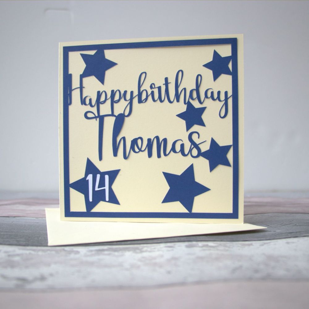 Personalised birthday card for any age
