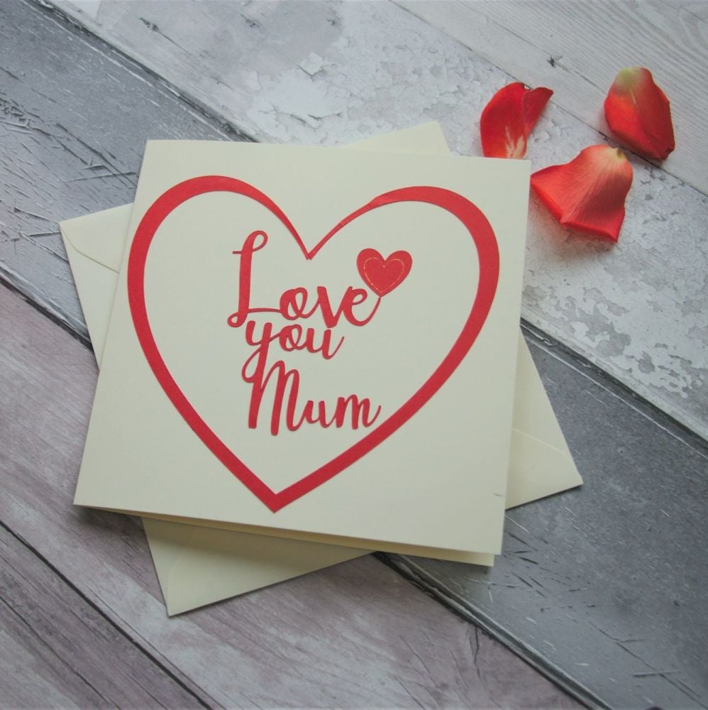 'Love you Mum' card