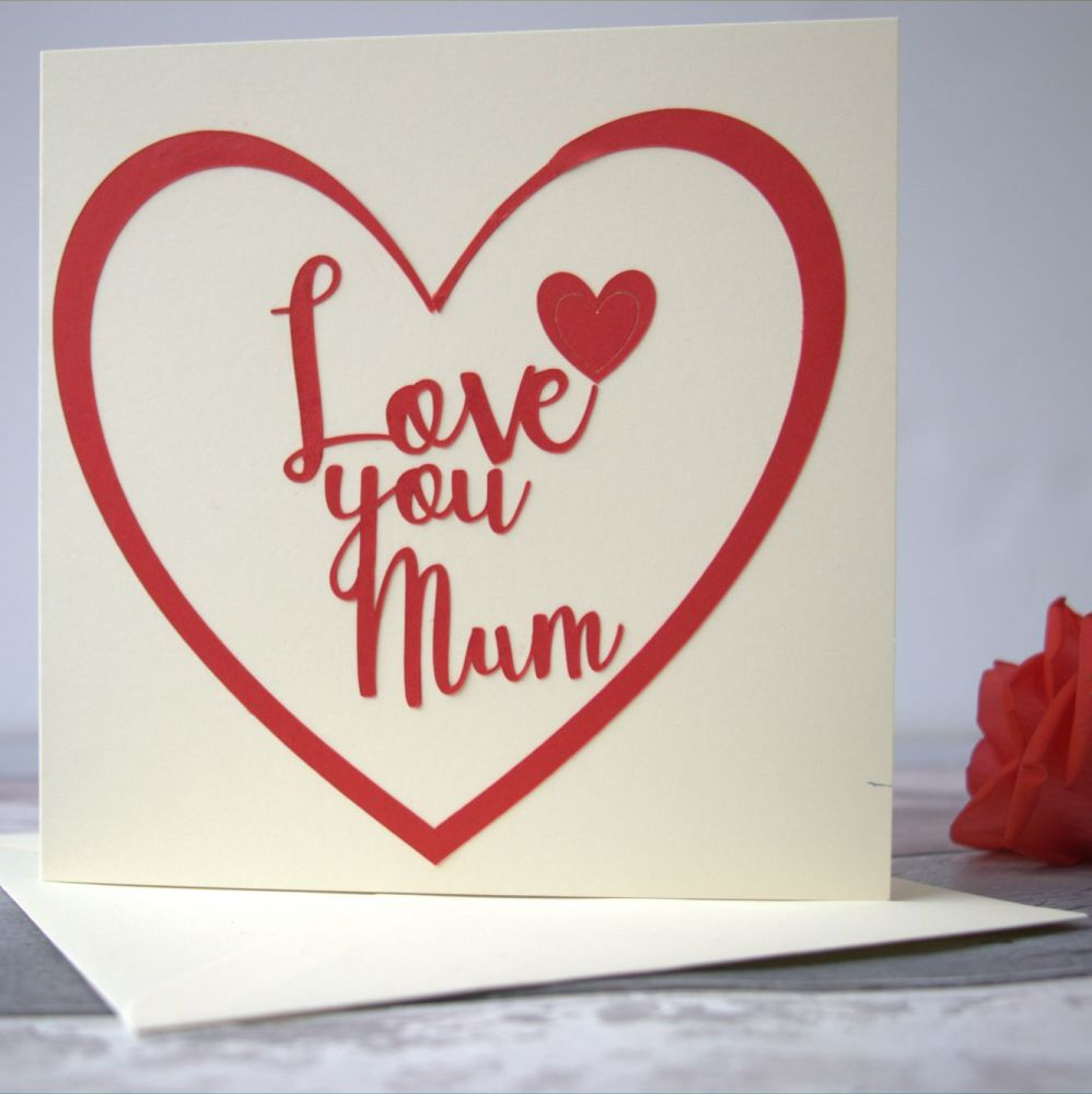 'Love you Mum' card