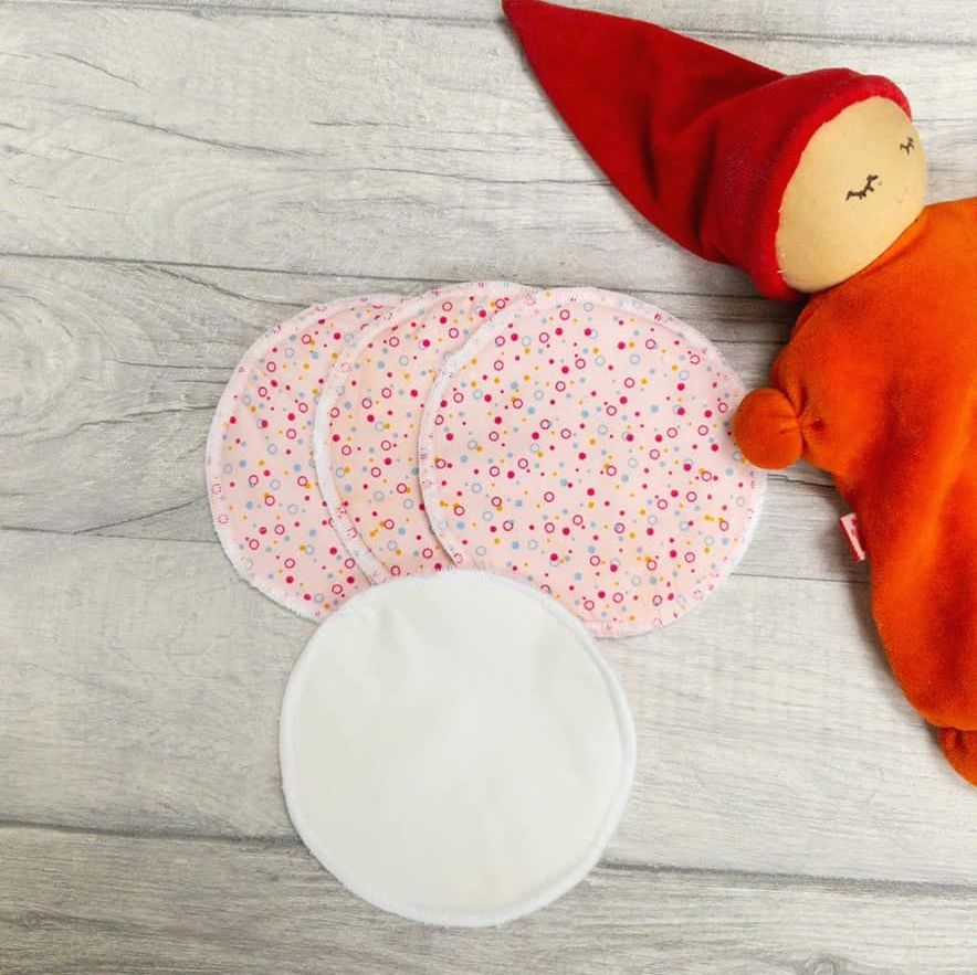 Pink spot Reusable fabric breastfeeding pads
