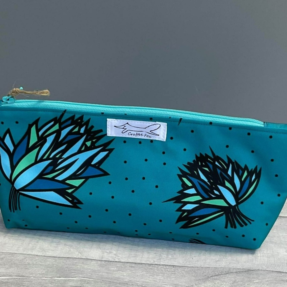 Teal waterproof washbag