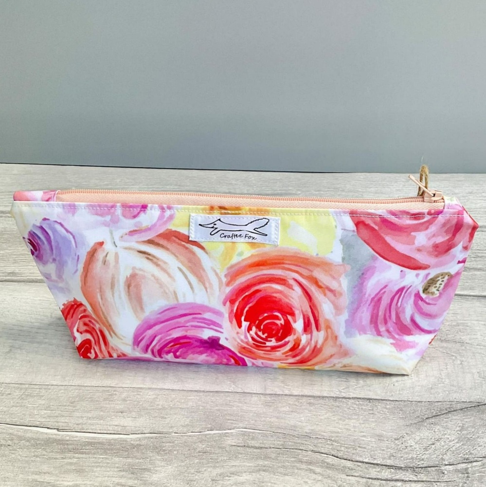 Floral waterproof washbag