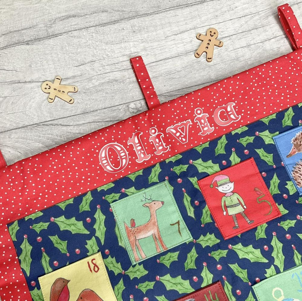 Make your own advent calendar - organic fabric