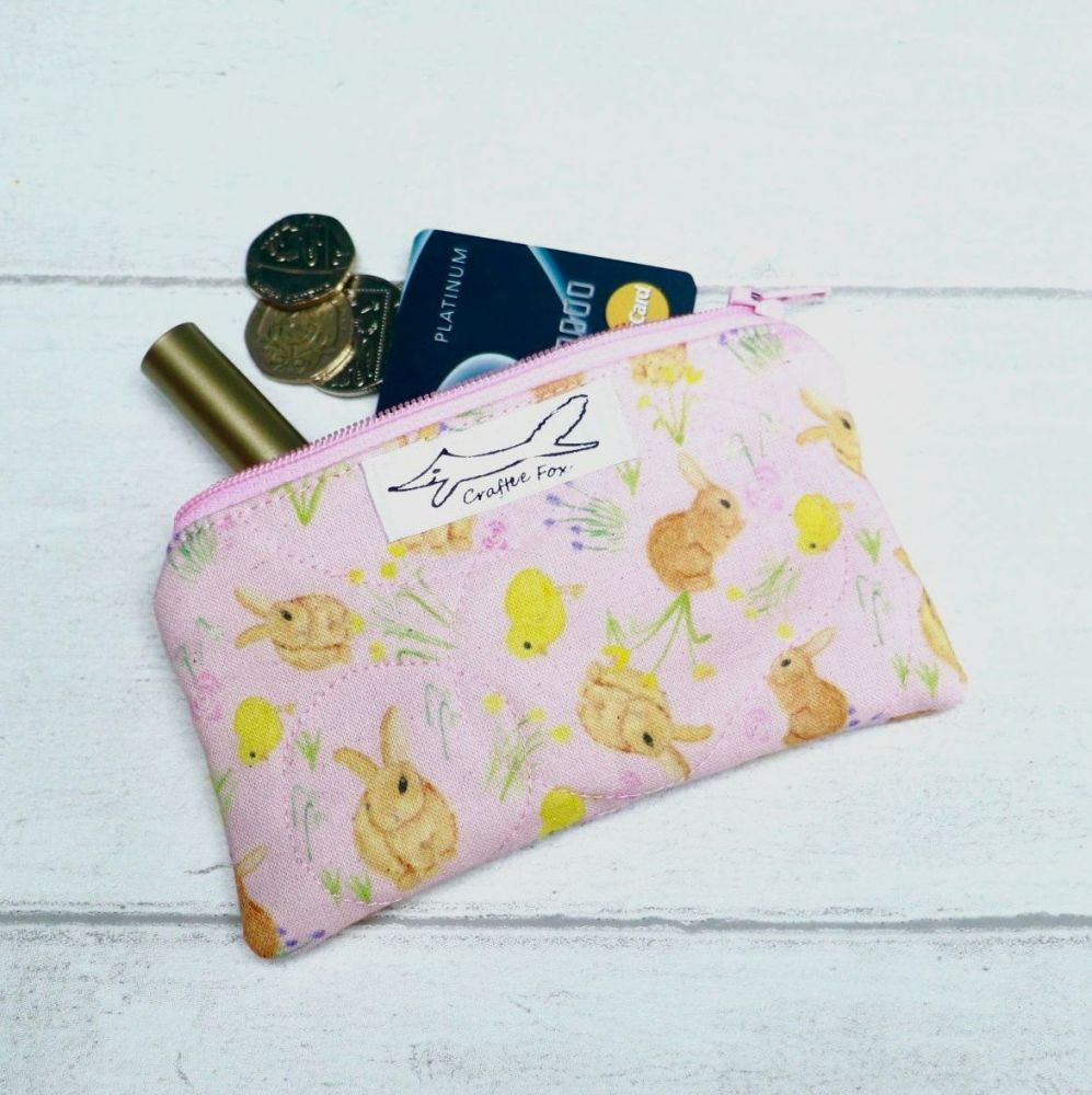 Pink rabbit coin purse