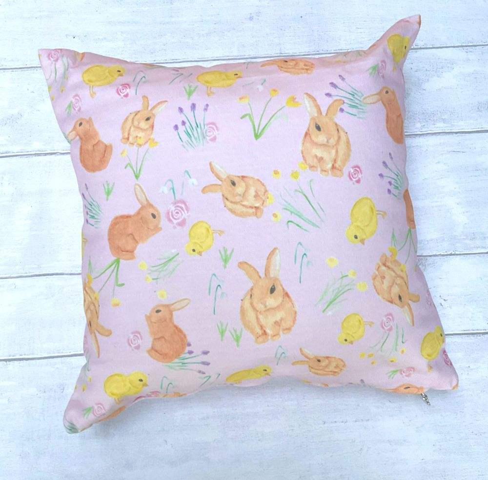 Pink rabbit cushion