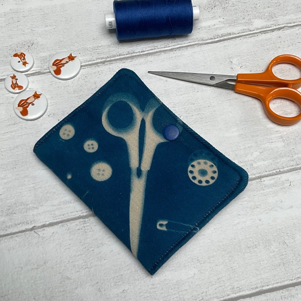 Cyanotype needle case book