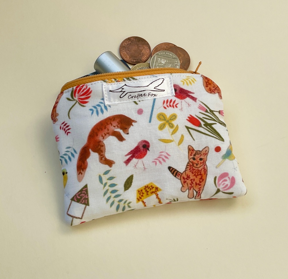 Fox and cats small pouch