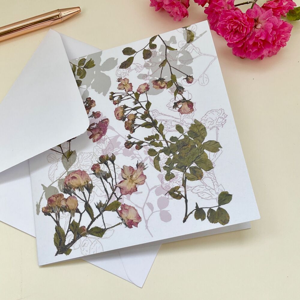Rose greetings card