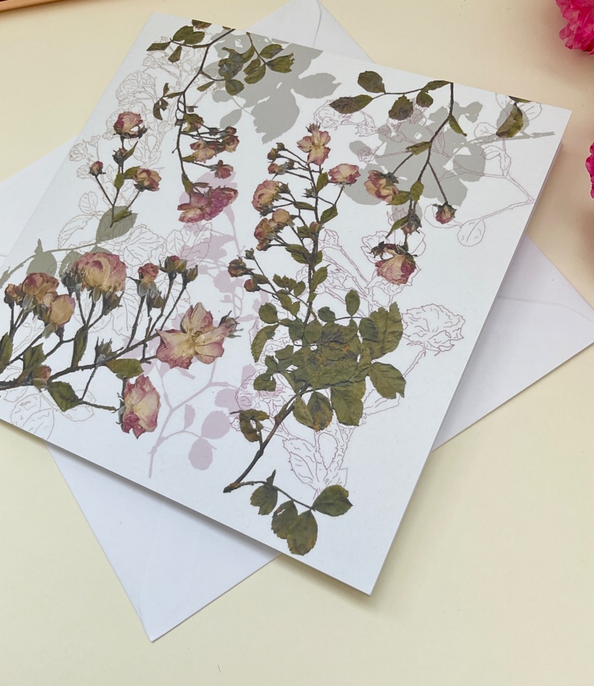Rose greetings card