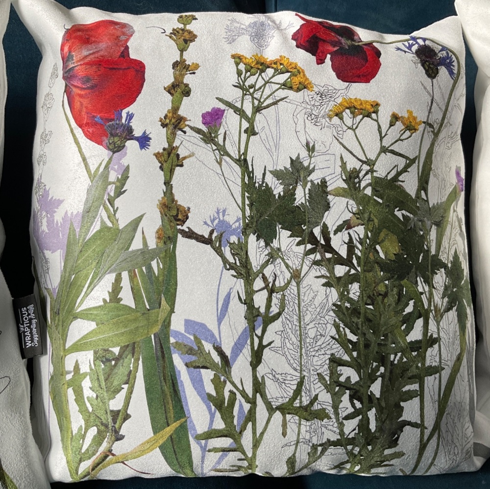 Station Garden floral cushion