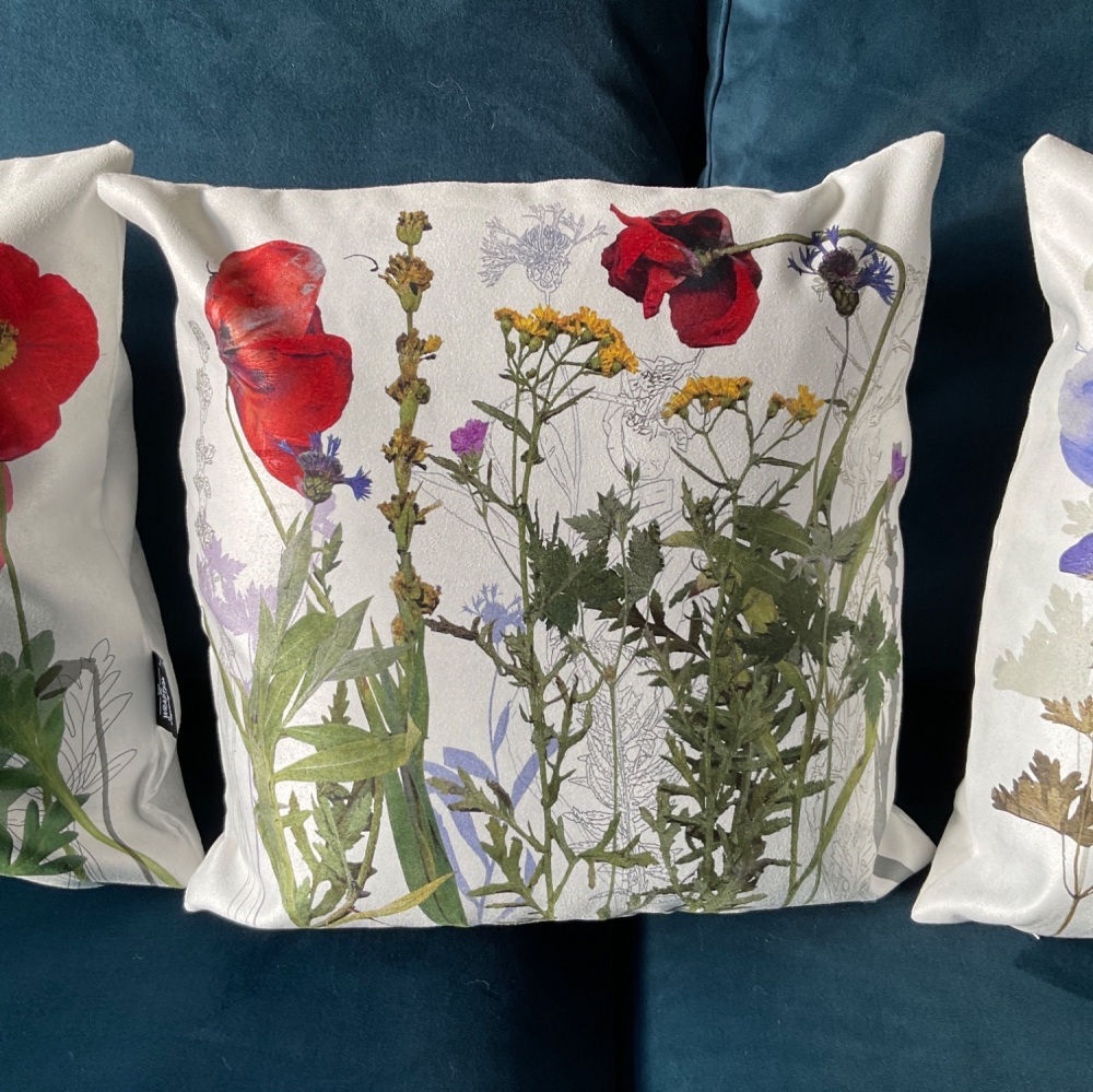 Station Garden floral cushion