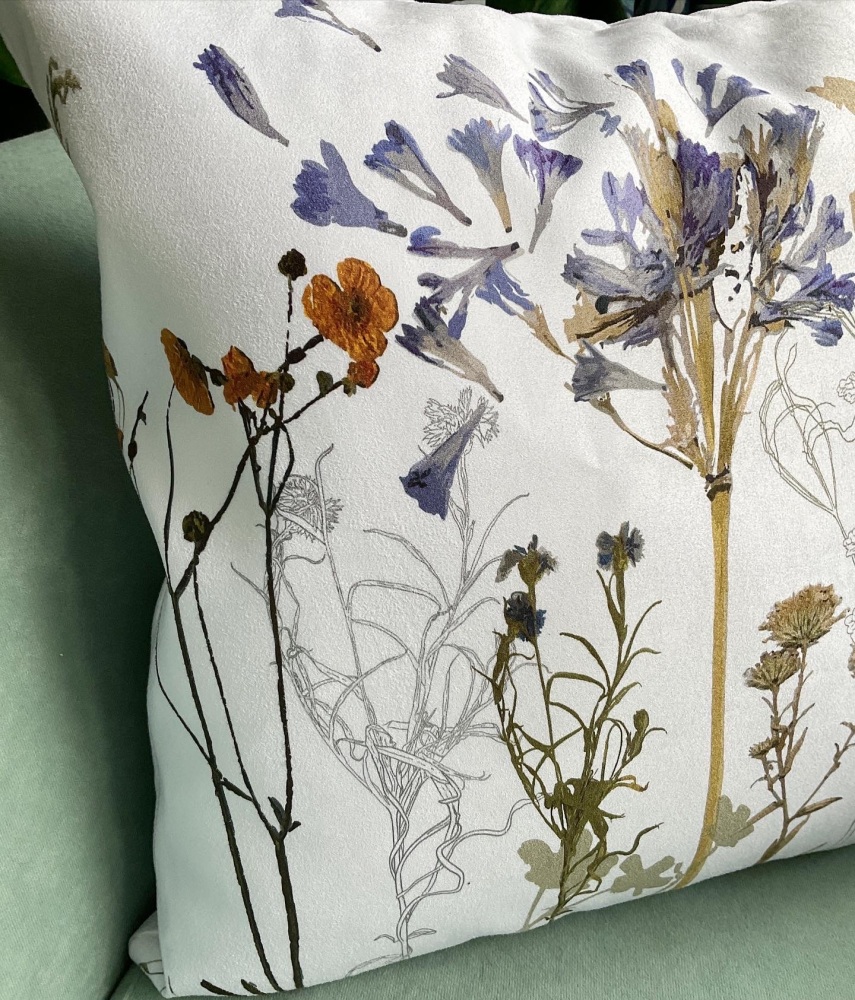 Agapanthus floral cushion