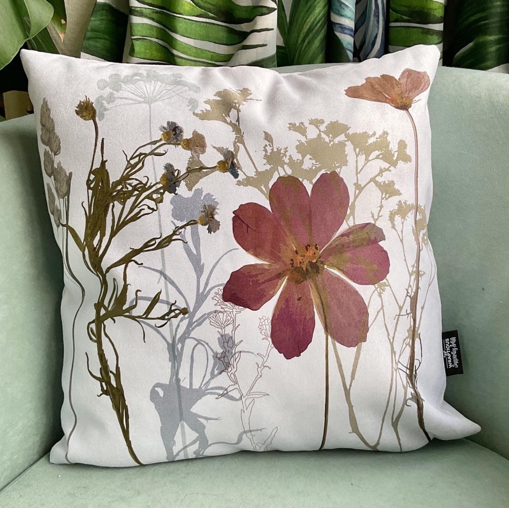 Cosmos floral cushion
