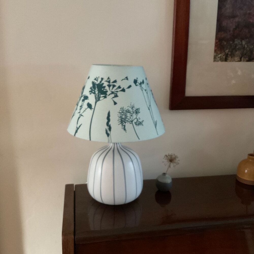 Blue Meadow print 25cm conical lampshade