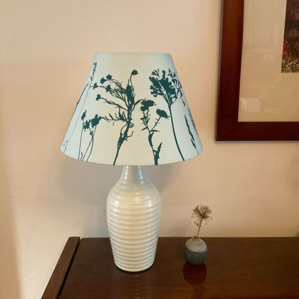 Blue Meadow print 25cm conical lampshade