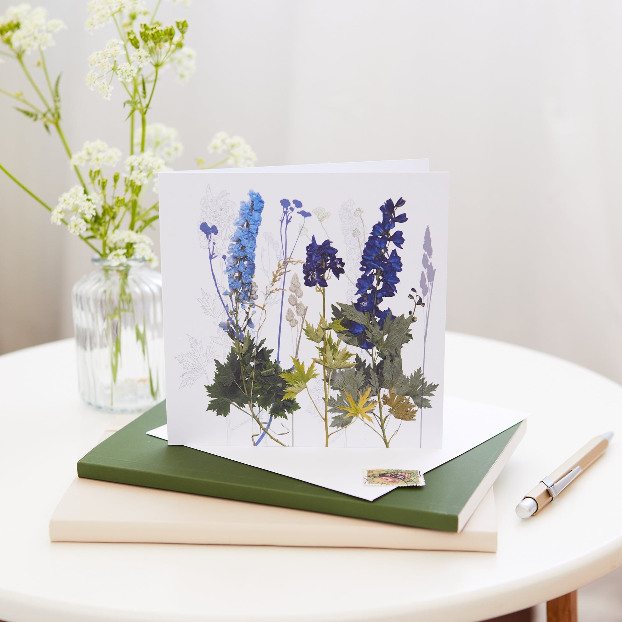 Cards featuring sweet peas