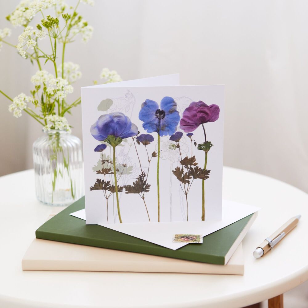 Anemones greetings card