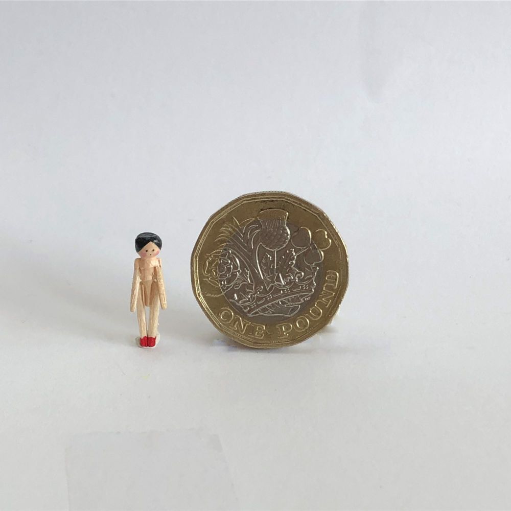 Tiny Wooden Doll (arms forward)