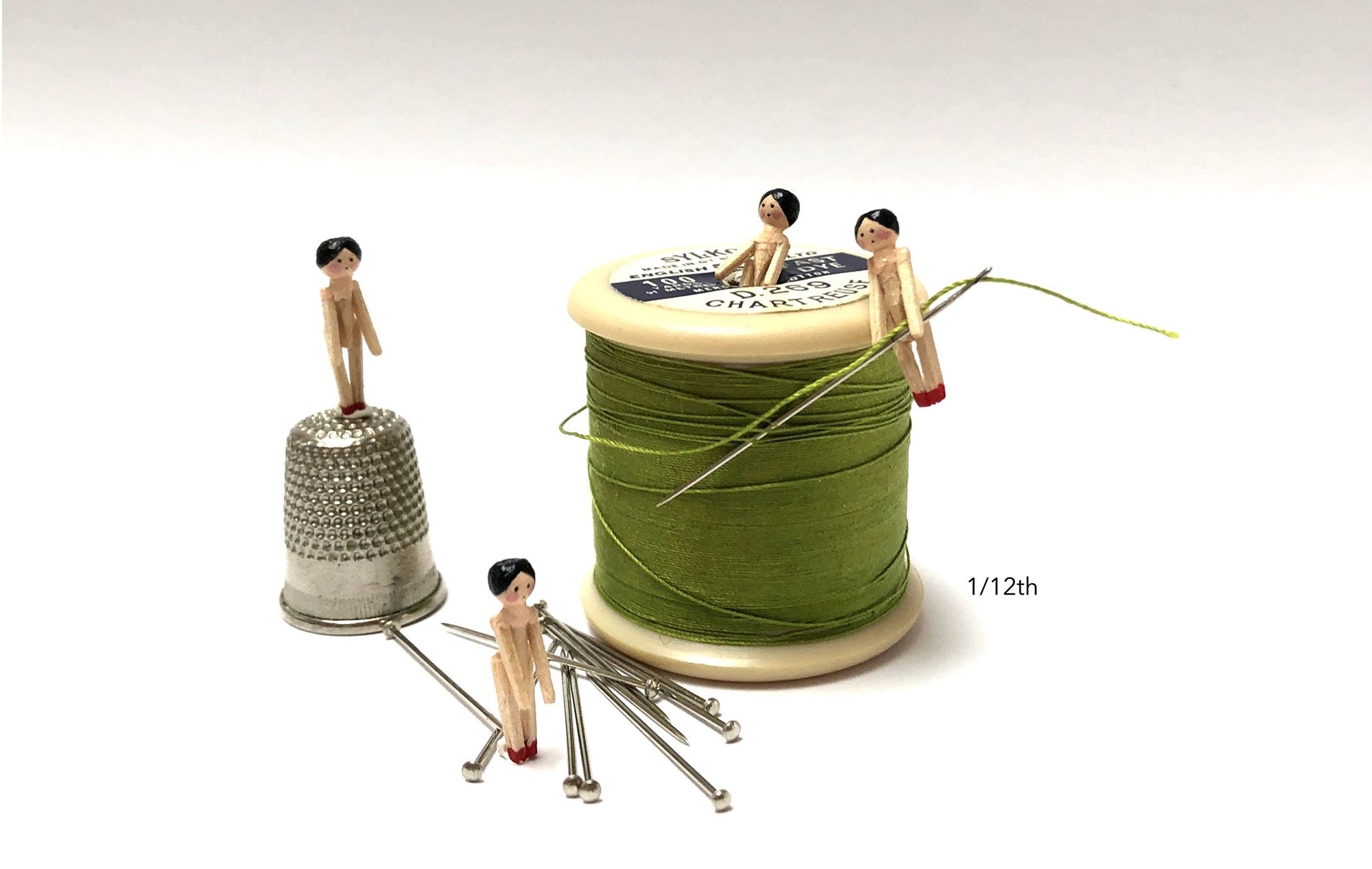1/12th Miniature Wooden Dolls