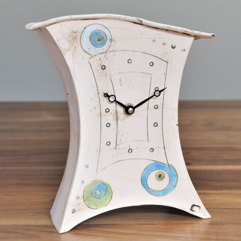 clock, clocks, free standing clocks, mantel clocks, handmade ceramic