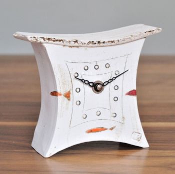 Ceramic mantel clock - mini "Fish"