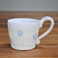 Mug with blue & yellow print
