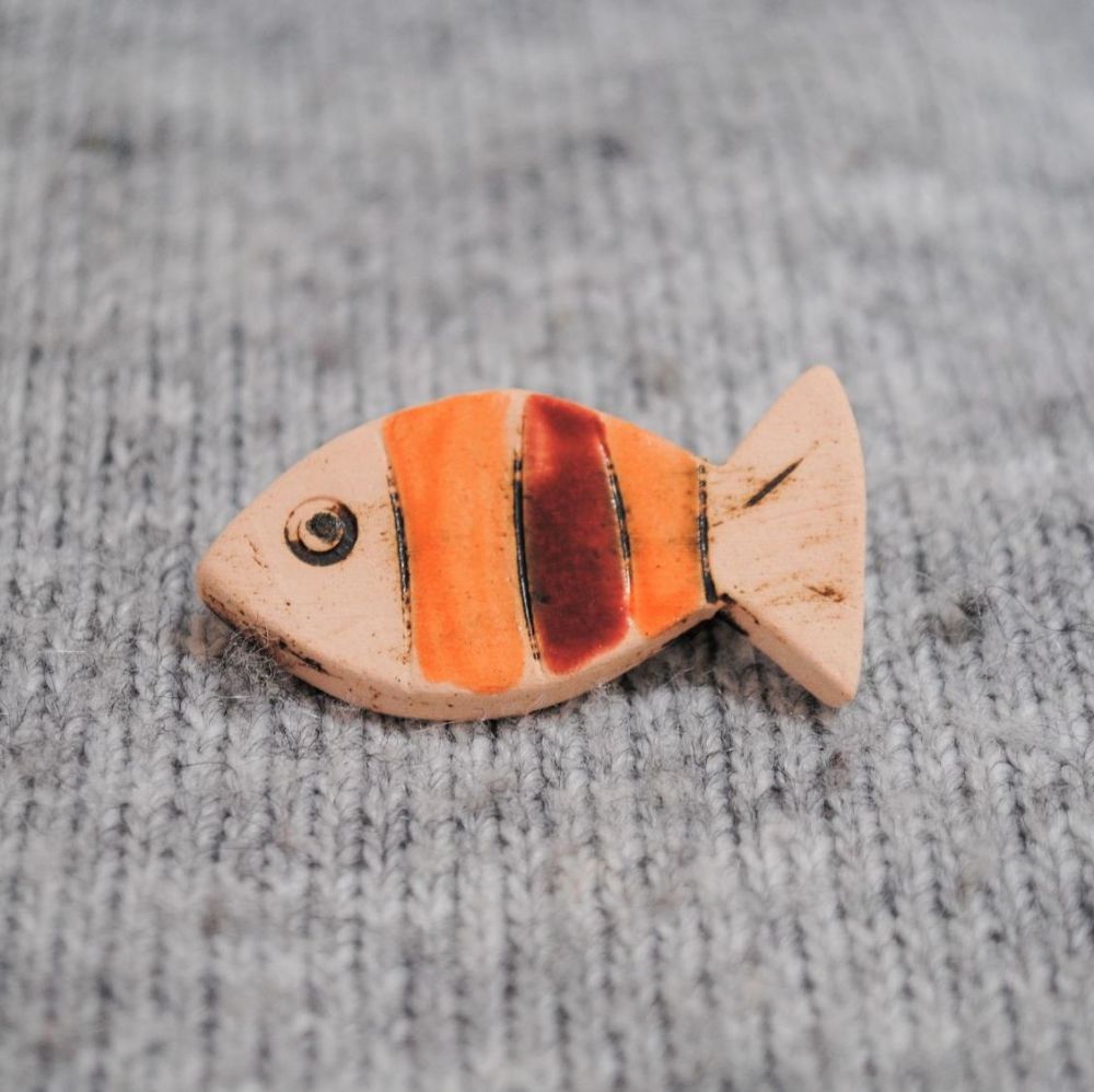 Ceramic Brooch - Fish