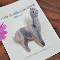 Ceramic Brooch - Llama/Alpaca