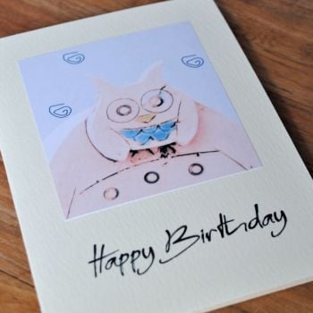 Birthday card - Owl