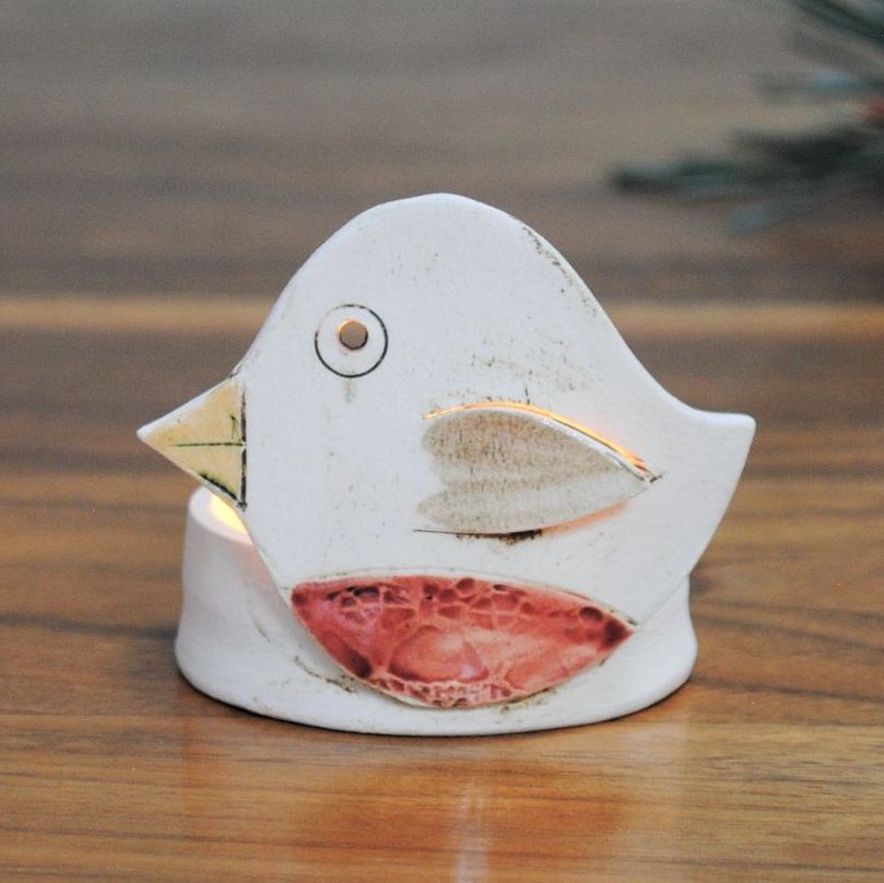 Christmas tea light holder "Robin" . . . . . . . . . . SALE . . . . SALE . . . .  from £23 . . . .