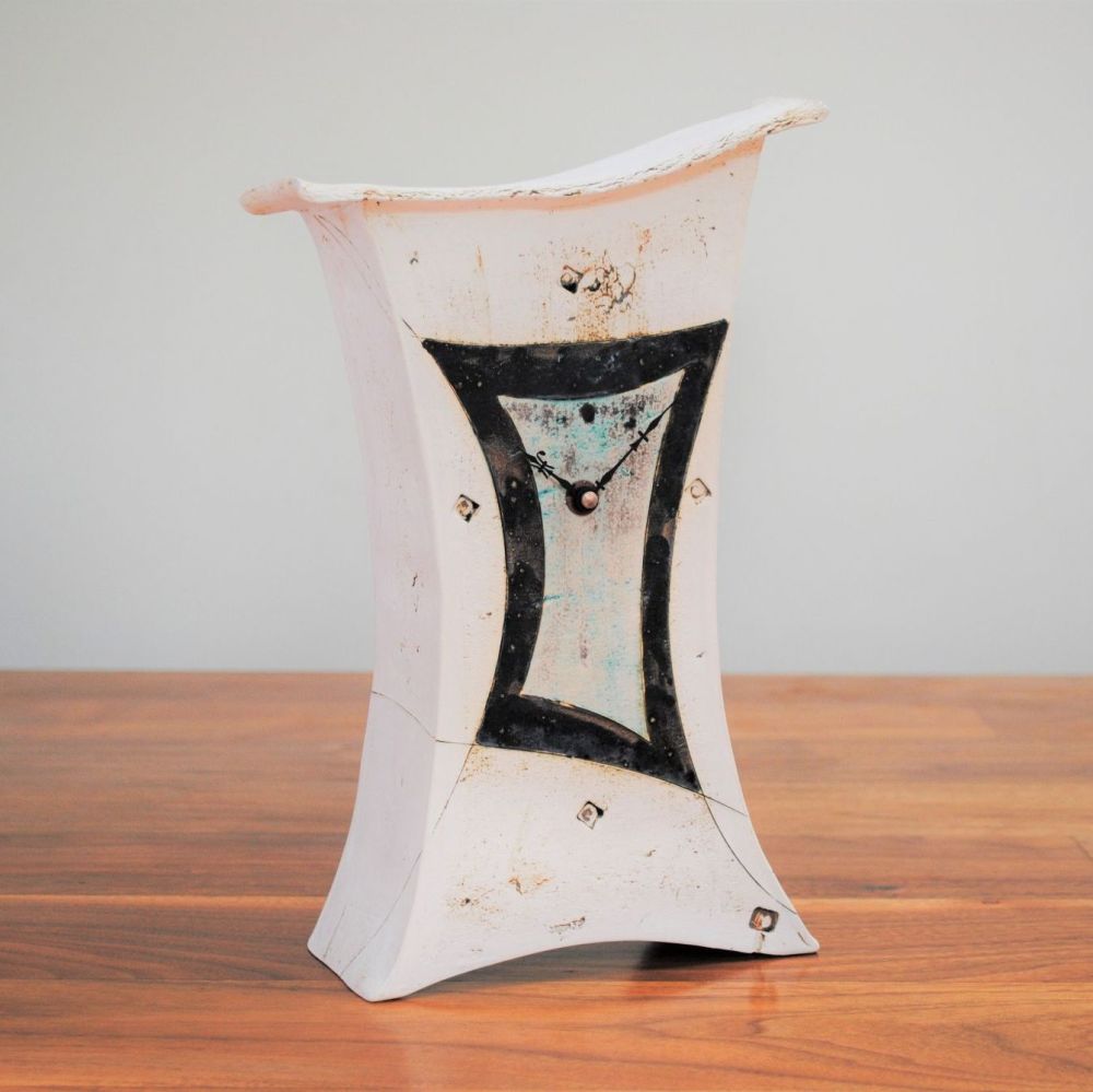 Ceramic mantel clock - Large "Abstract"