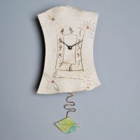 Ceramic pendulum wall clock 