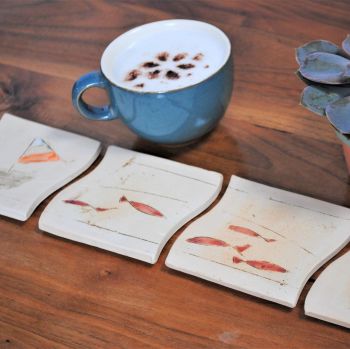 Four coasters  one picture set " Nautical " 